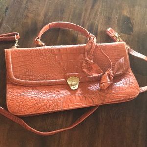 Orange leather Brahmin bag